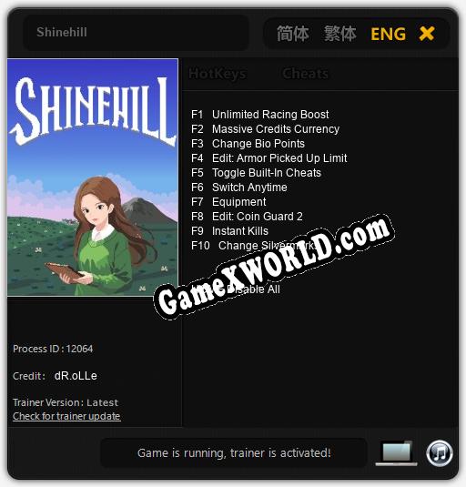 Shinehill: Трейнер +10 [v1.3]