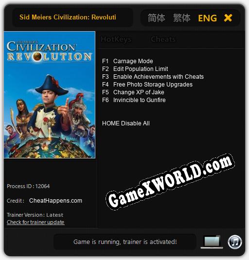 Sid Meiers Civilization: Revolution: Трейнер +6 [v1.4]
