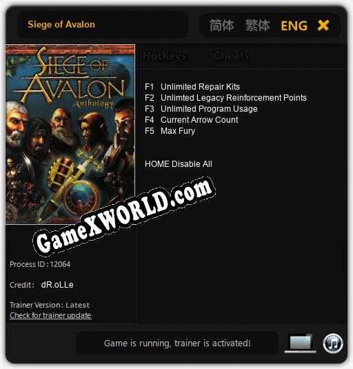 Siege of Avalon: Читы, Трейнер +5 [dR.oLLe]