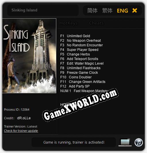 Sinking Island: Читы, Трейнер +13 [dR.oLLe]