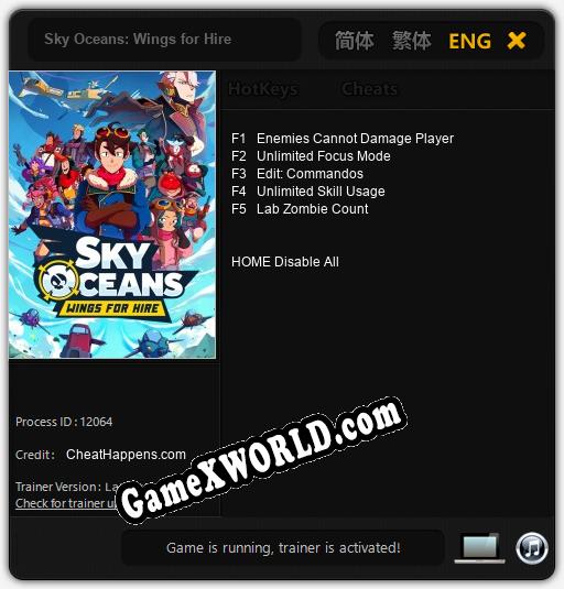 Sky Oceans: Wings for Hire: Трейнер +9 [v1.2]