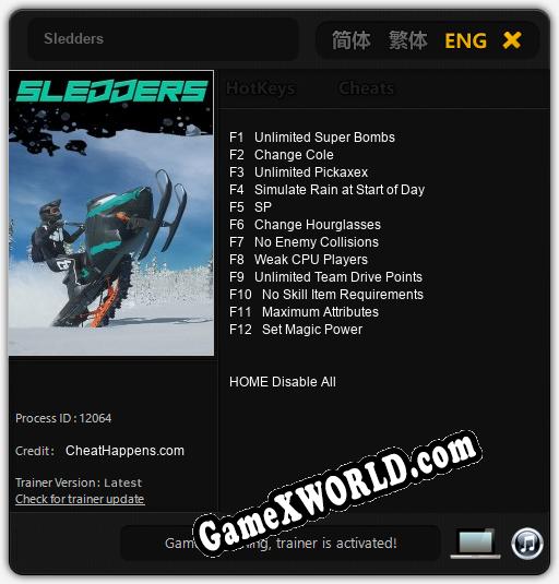 Трейнер для Sledders [v1.0.4]