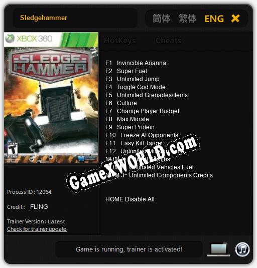 Sledgehammer: Трейнер +15 [v1.4]