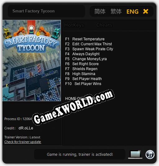 Трейнер для Smart Factory Tycoon [v1.0.3]