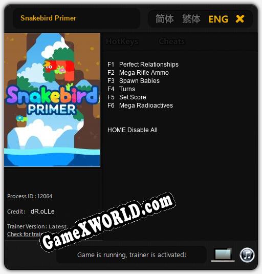 Трейнер для Snakebird Primer [v1.0.2]