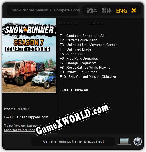 SnowRunner Season 7: Compete Conquer: ТРЕЙНЕР И ЧИТЫ (V1.0.21)