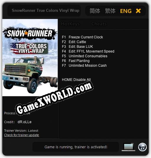 SnowRunner True Colors Vinyl Wrap: Читы, Трейнер +7 [dR.oLLe]