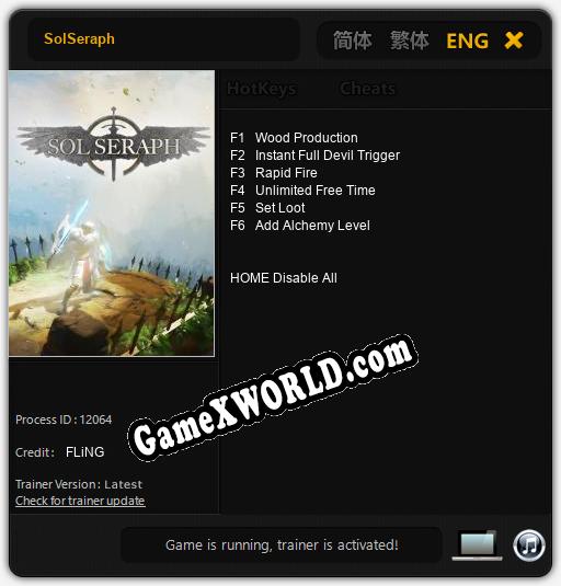 SolSeraph: ТРЕЙНЕР И ЧИТЫ (V1.0.64)