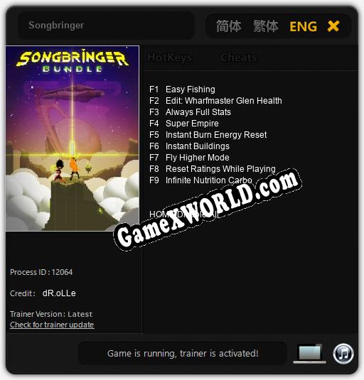 Трейнер для Songbringer [v1.0.5]