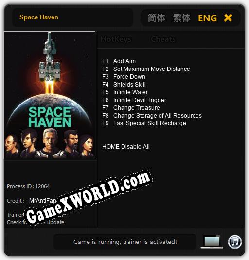 Space Haven: Трейнер +9 [v1.2]