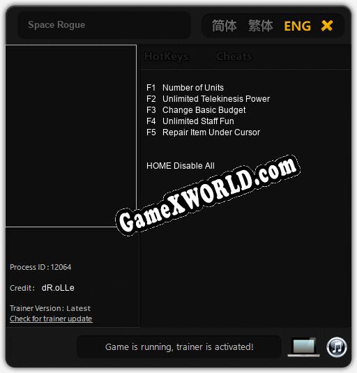 Трейнер для Space Rogue [v1.0.6]