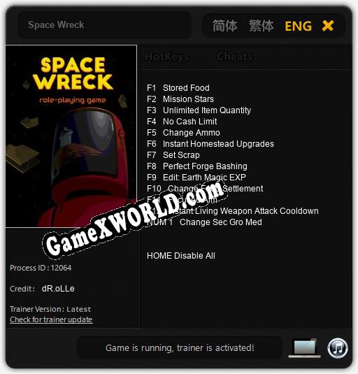 Space Wreck: Читы, Трейнер +13 [dR.oLLe]