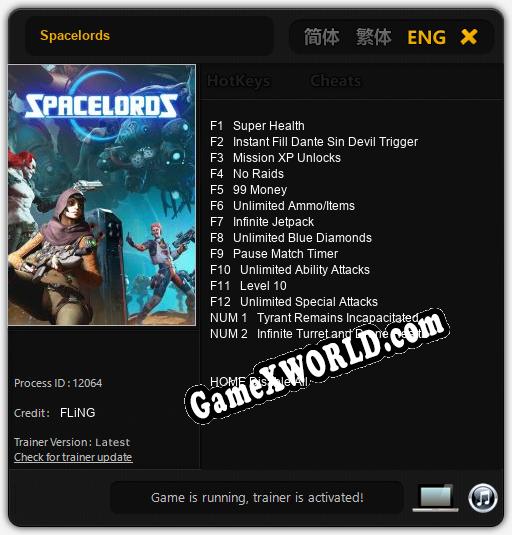 Spacelords: Трейнер +14 [v1.5]