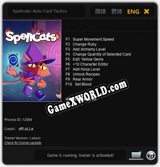 Spellcats: Auto Card Tactics: ТРЕЙНЕР И ЧИТЫ (V1.0.59)
