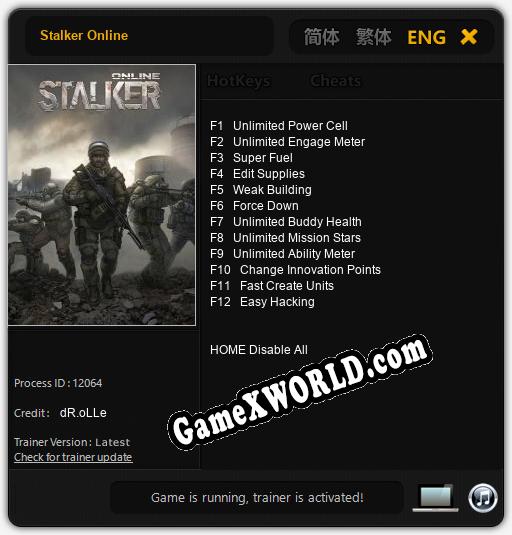 Stalker Online: Читы, Трейнер +12 [dR.oLLe]