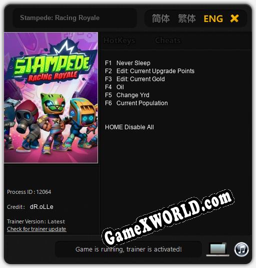 Stampede: Racing Royale: Читы, Трейнер +6 [dR.oLLe]