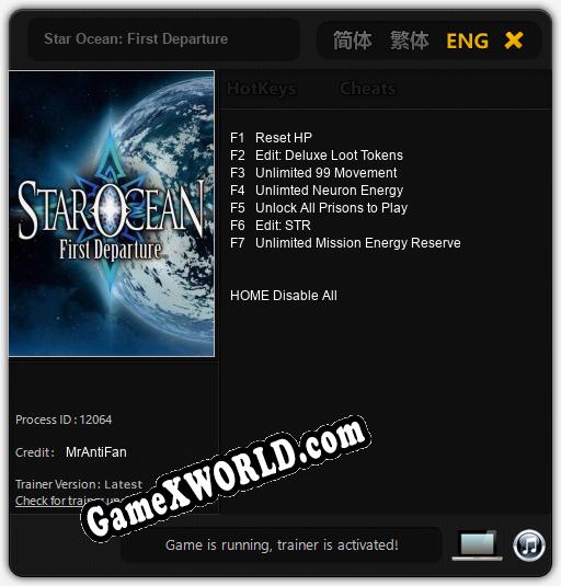 Star Ocean: First Departure: Читы, Трейнер +7 [MrAntiFan]