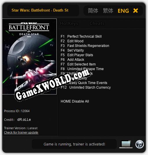 Star Wars: Battlefront - Death Star: Трейнер +12 [v1.5]