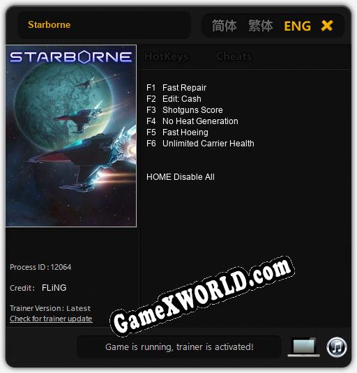 Трейнер для Starborne [v1.0.2]
