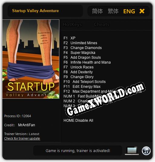 Startup Valley Adventure: Трейнер +15 [v1.3]