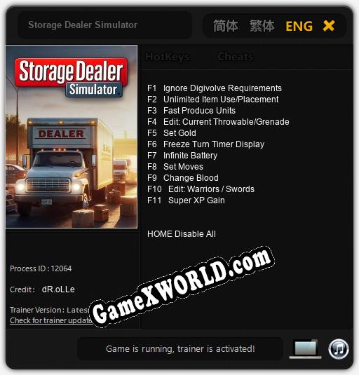Storage Dealer Simulator: Читы, Трейнер +11 [dR.oLLe]