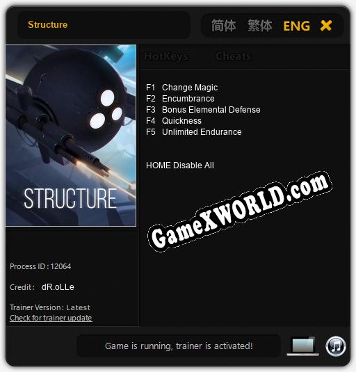 Трейнер для Structure [v1.0.5]