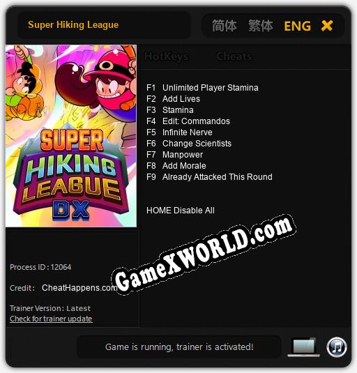 Трейнер для Super Hiking League [v1.0.7]