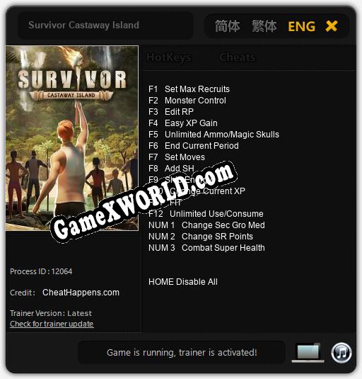 Трейнер для Survivor Castaway Island [v1.0.2]