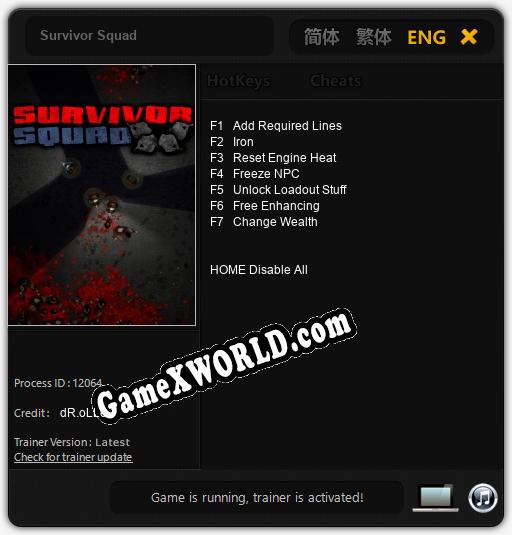 Survivor Squad: Трейнер +7 [v1.1]
