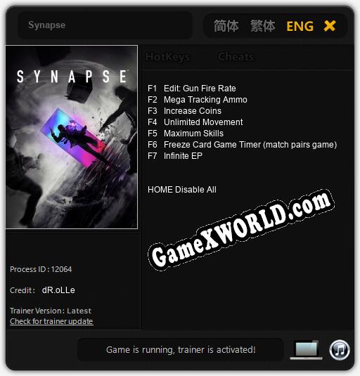 Synapse: Читы, Трейнер +13 [CheatHappens.com]