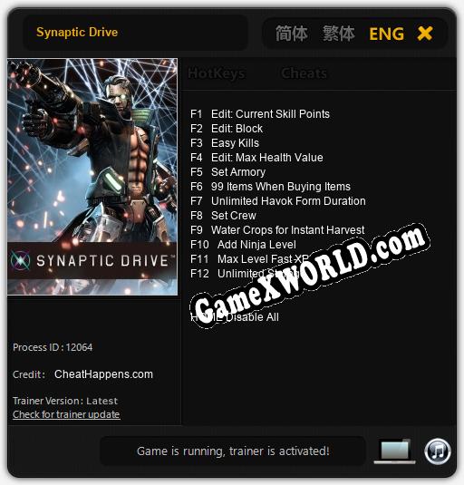 Synaptic Drive: Трейнер +12 [v1.5]