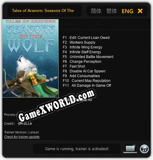 Tales of Aravorn: Seasons Of The Wolf: ТРЕЙНЕР И ЧИТЫ (V1.0.69)