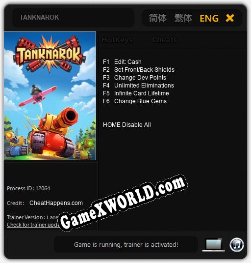 TANKNAROK: Трейнер +6 [v1.3]