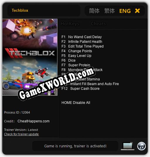 Techblox: Трейнер +12 [v1.3]