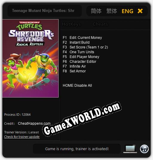 Teenage Mutant Ninja Turtles: Shredders Revenge Radical Reptiles: ТРЕЙНЕР И ЧИТЫ (V1.0.69)