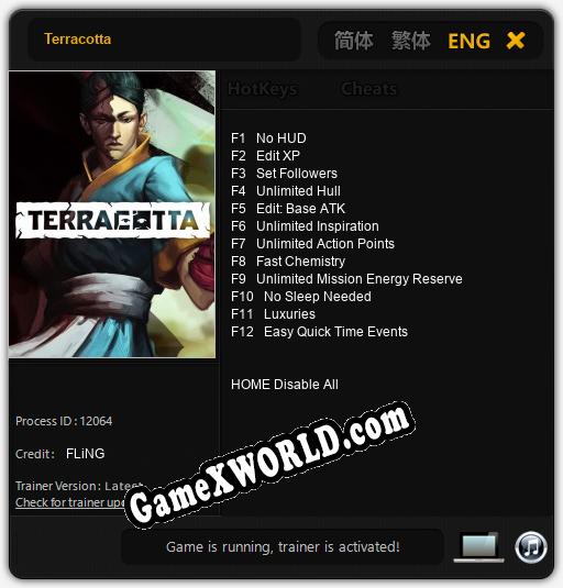Terracotta: Читы, Трейнер +12 [FLiNG]