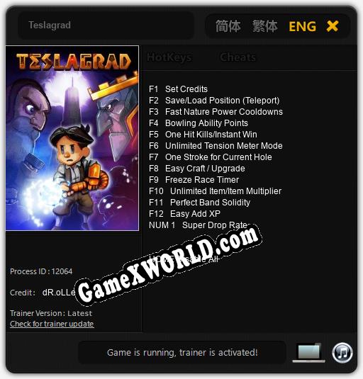 Teslagrad: Читы, Трейнер +7 [FLiNG]