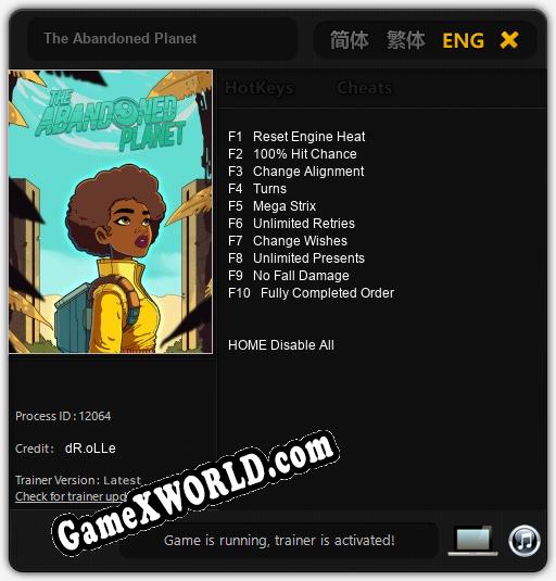 Трейнер для The Abandoned Planet [v1.0.5]