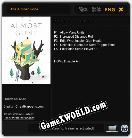 The Almost Gone: ТРЕЙНЕР И ЧИТЫ (V1.0.28)