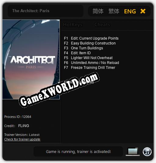 The Architect: Paris: Читы, Трейнер +7 [FLiNG]
