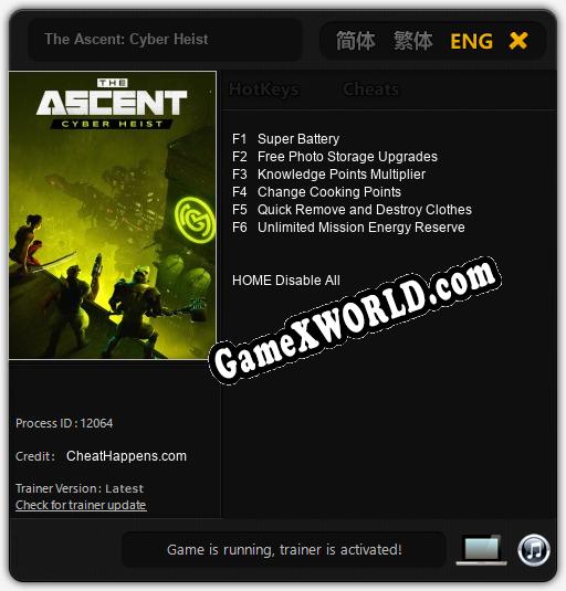 The Ascent: Cyber Heist: Трейнер +6 [v1.4]
