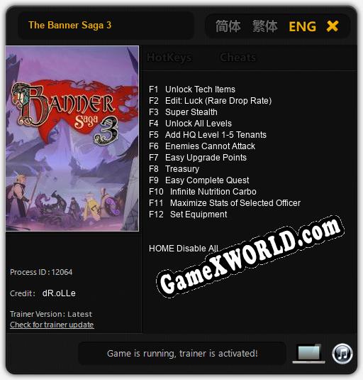 The Banner Saga 3: Читы, Трейнер +12 [dR.oLLe]