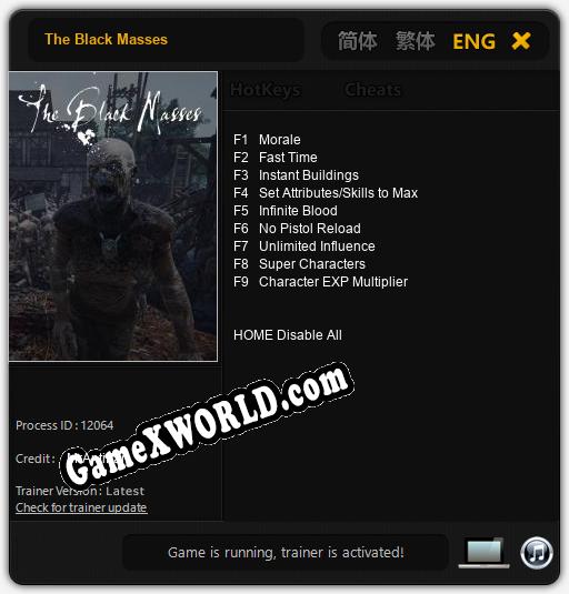 The Black Masses: Трейнер +9 [v1.2]
