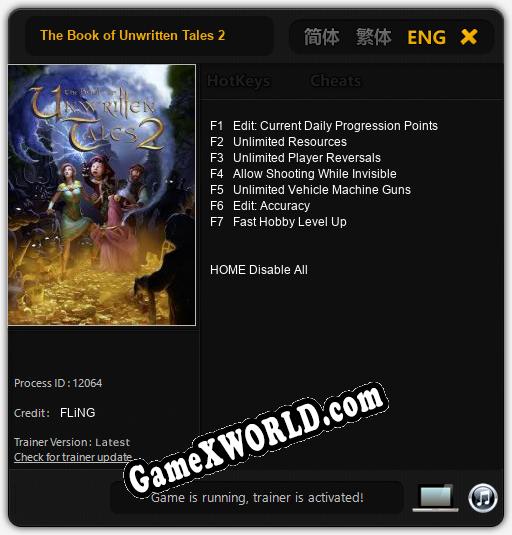 The Book of Unwritten Tales 2: Читы, Трейнер +7 [FLiNG]