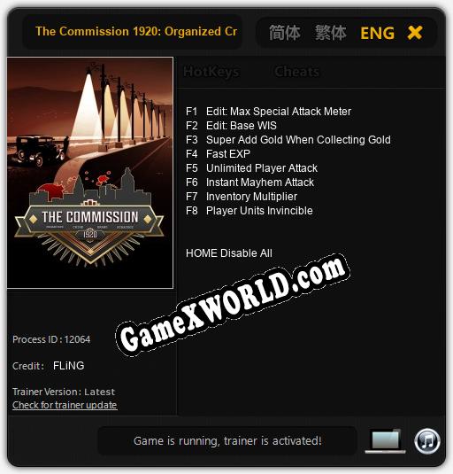 The Commission 1920: Organized Crime Grand Strategy: Читы, Трейнер +8 [FLiNG]