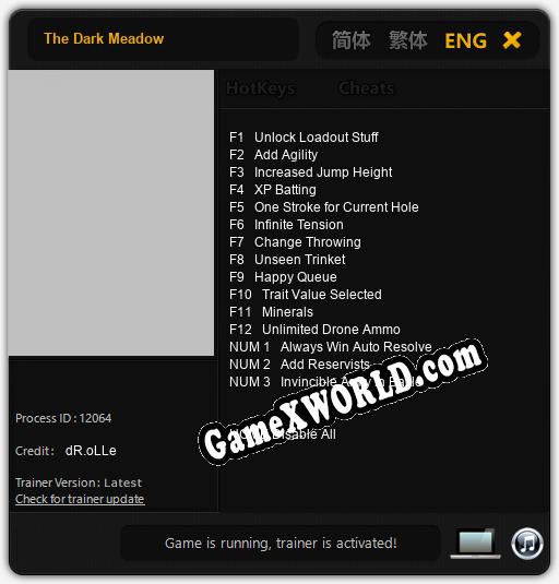 Трейнер для The Dark Meadow [v1.0.5]