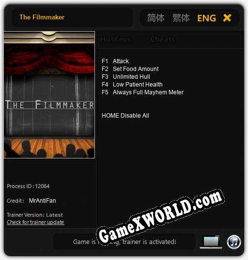 Трейнер для The Filmmaker [v1.0.6]