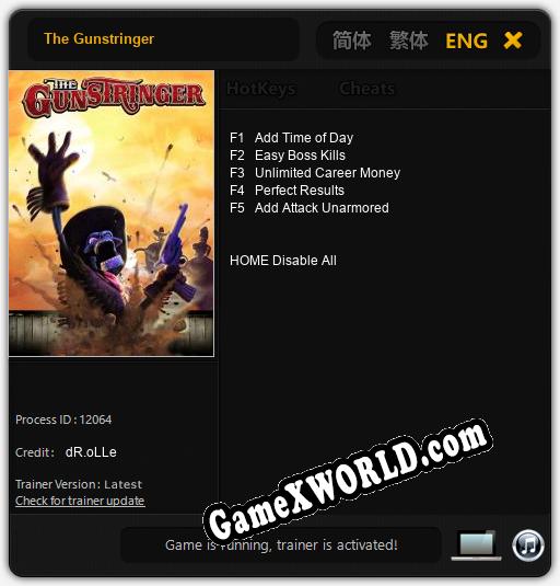 Трейнер для The Gunstringer [v1.0.4]