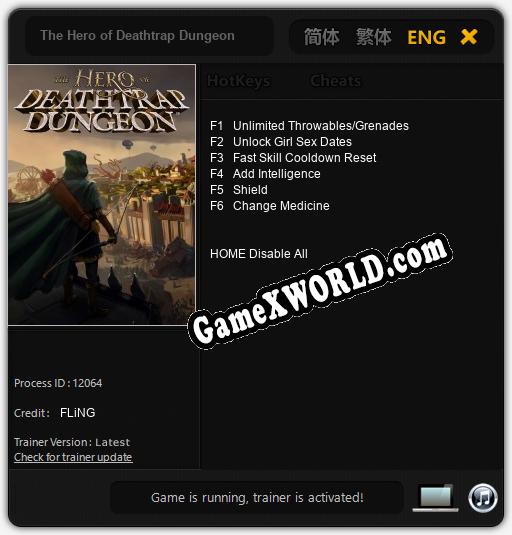 The Hero of Deathtrap Dungeon: ТРЕЙНЕР И ЧИТЫ (V1.0.84)
