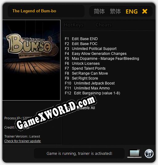 The Legend of Bum-bo: ТРЕЙНЕР И ЧИТЫ (V1.0.87)